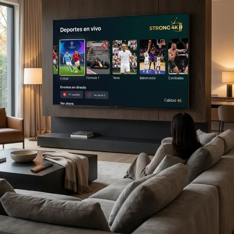 Abono IPTV Strong 4K España compatible con Smart TV